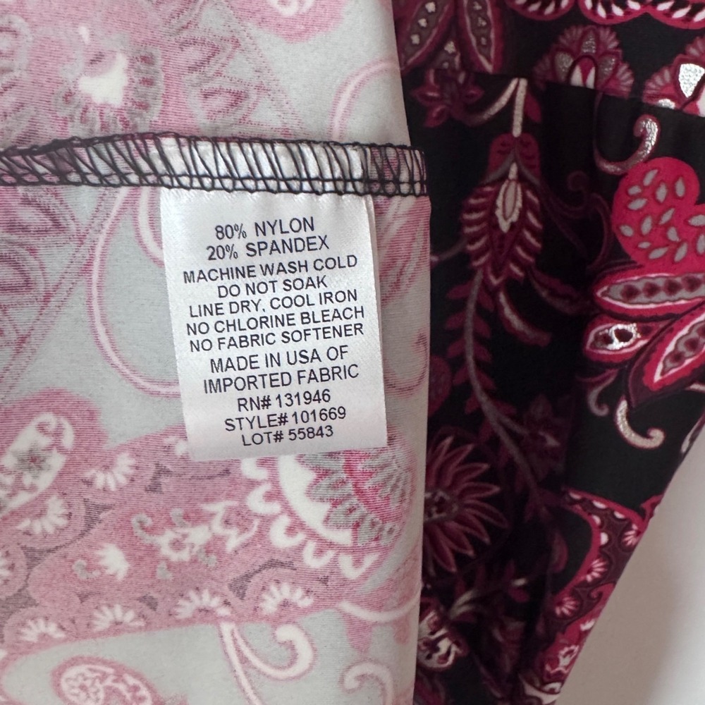 Jude Connally Tiered Midi Dress Women Medium Pink Black Paisley Boho NWT - Picture 4 of 11